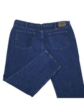 Wrangler Mens Regular Fit Jeans 48x30 Straight Leg Medium Wash Denim